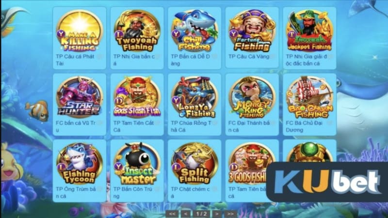 Điểm danh các nhà cung cấp sảnh bắn cá nổi bật tại Kubet